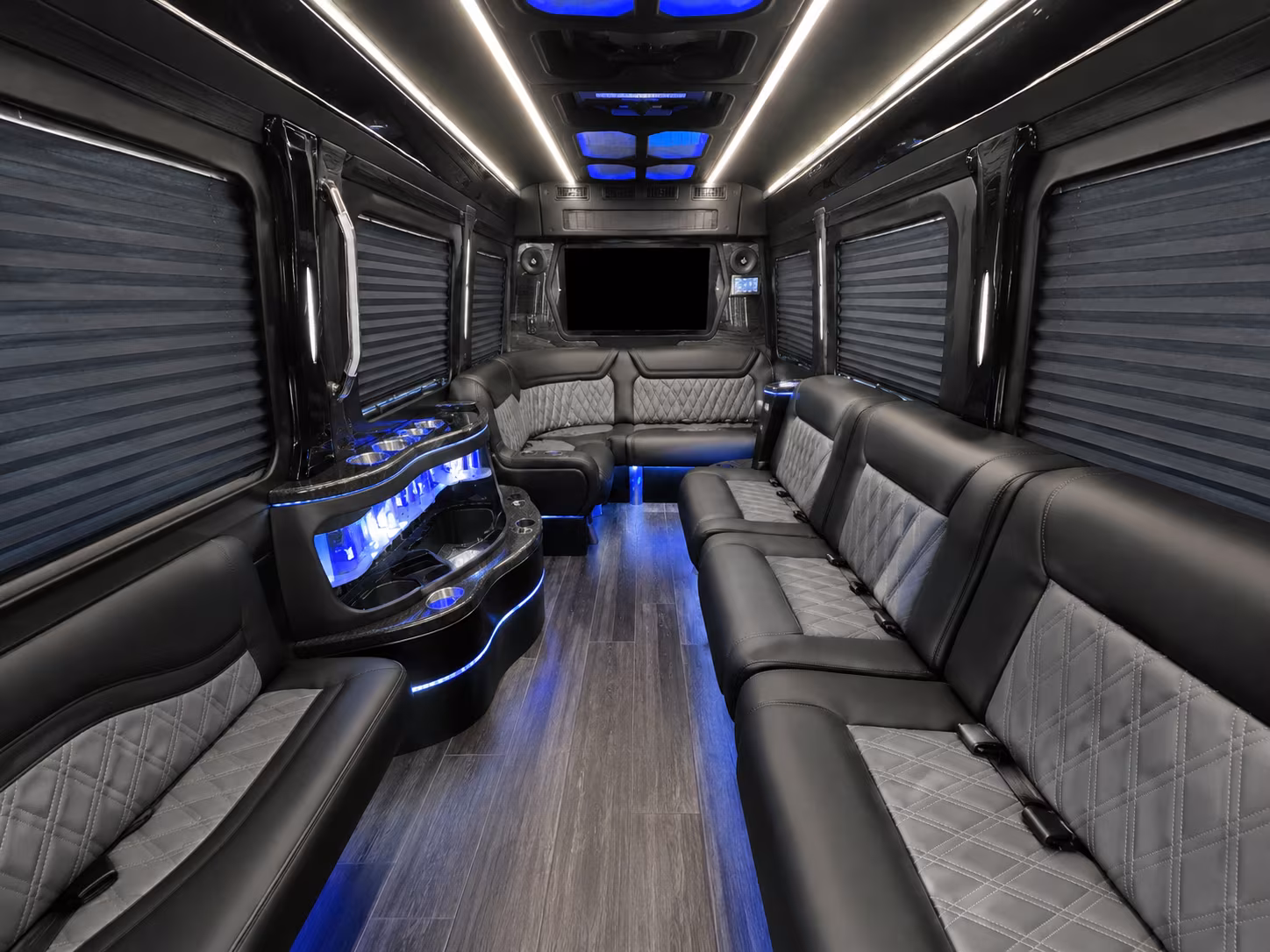 arvada 50 passenger party bus interior
