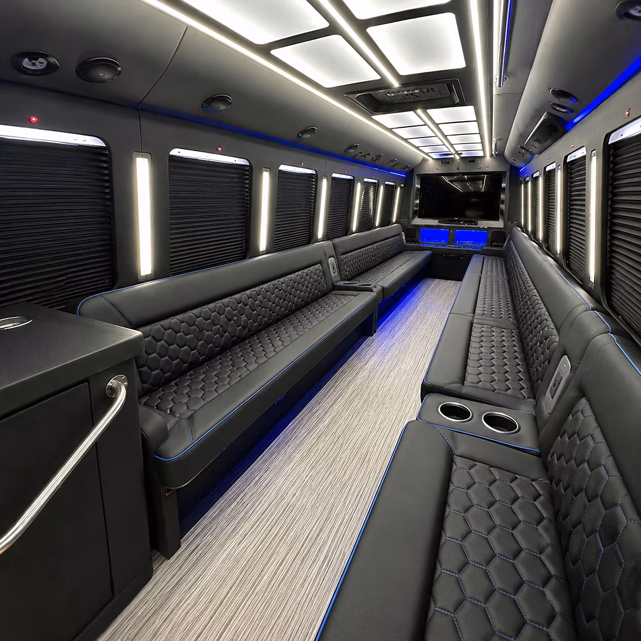 arvada party bus rental interior