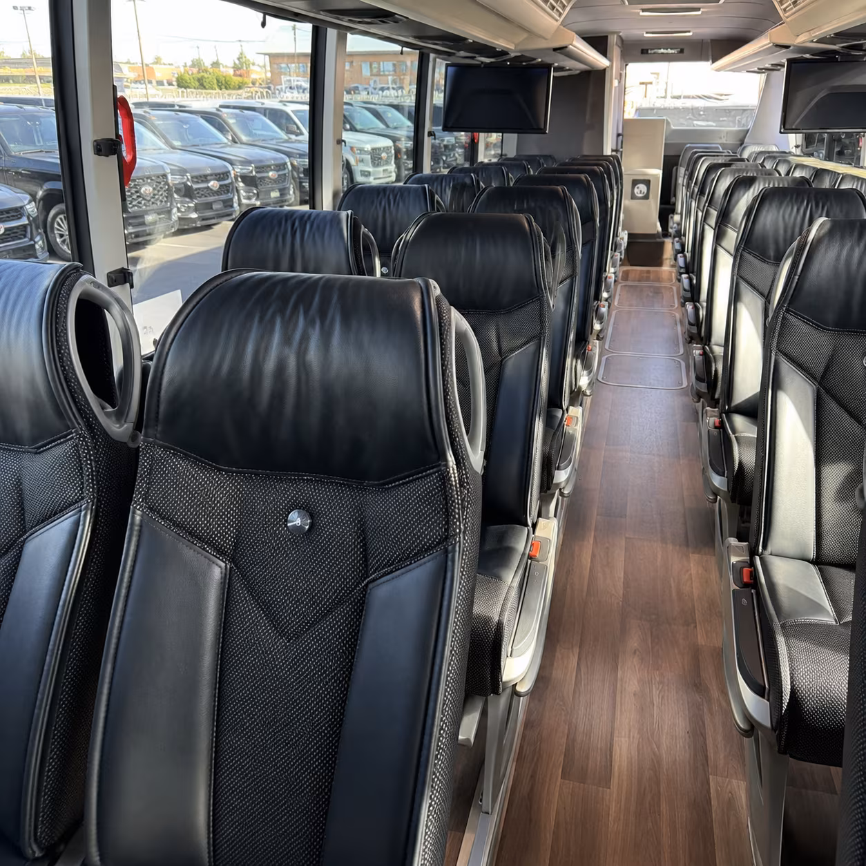 boulder charter bus rental interior