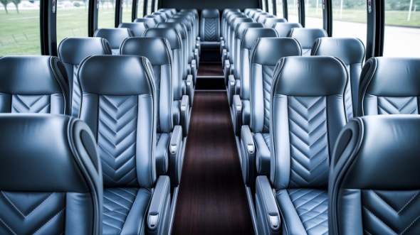 54 passenger charter bus interior longmont